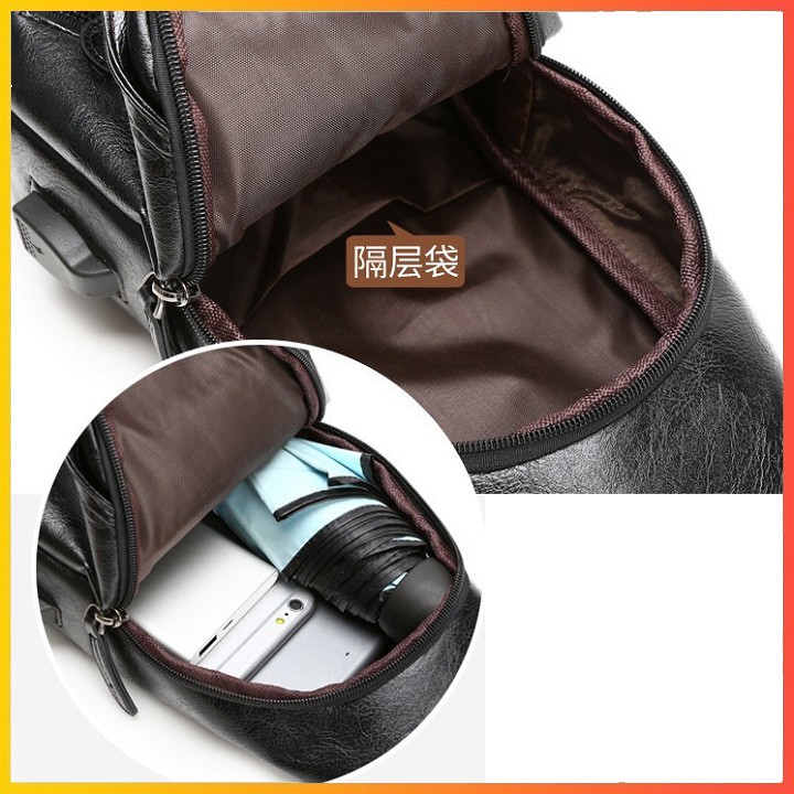 [COMBO] Túi Đeo Chéo Trước Ngực Nam Da Pu (TC15+V+D) | BigBuy360 - bigbuy360.vn