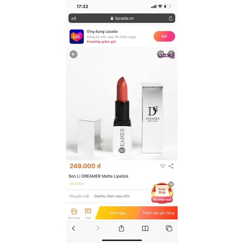Son Lì DREAMER Matte Lipstick M102 M104