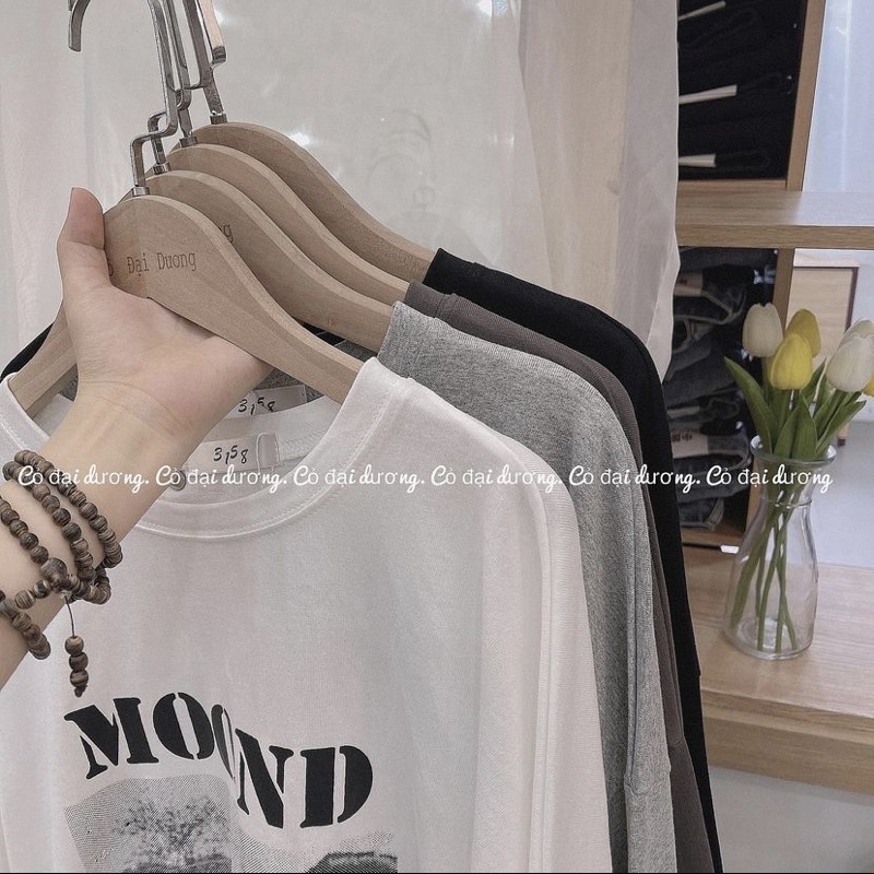 Áo Phông Cotton 3158 Áo Dài Tay Thu Đông Cổ Tay Bo From Rộng Dãi Mẫu Mới Dành Cho Nữ - Ảnh Thật | BigBuy360 - bigbuy360.vn