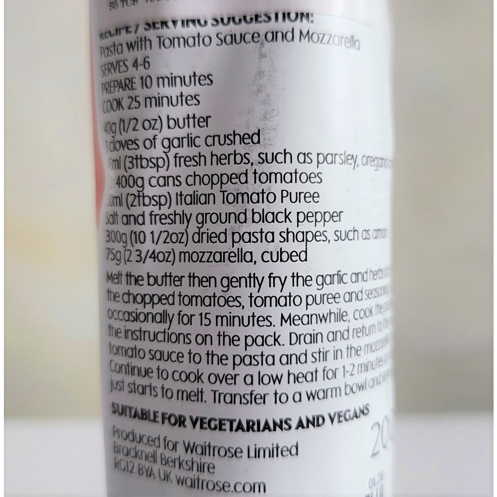 [Tuýp 200g] CÀ CHUA CÔ ĐẶC [Italia] ESSENTIAL WAITROSE Tomato Puree Double Concentrated (atp)