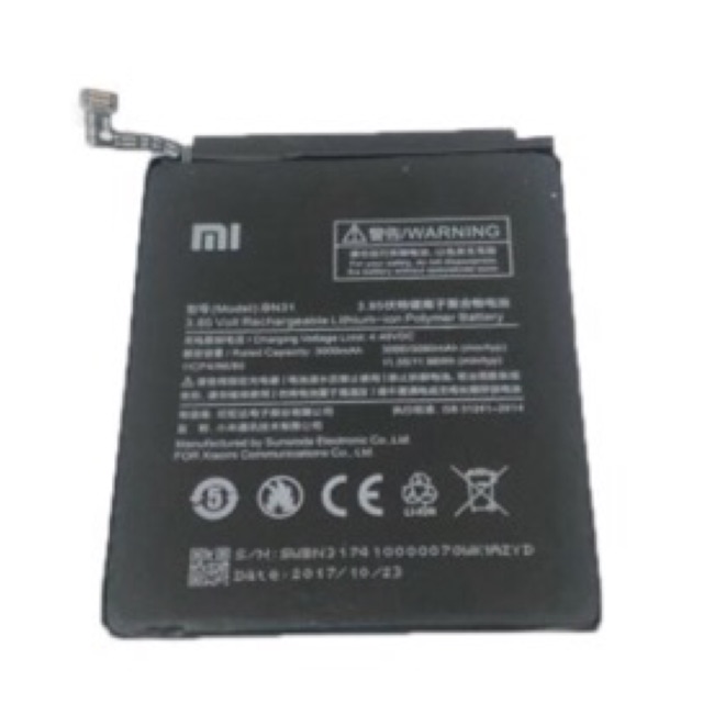 Pin xiaomi BN31/xiaomi Mi 5X/Mi A1/3000mah