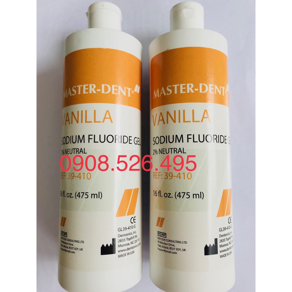 Gel ngậm fluor trung tính dưỡng chất, chứa 2% natri fluor 475ml, hương vani - ảnh sản phẩm 1