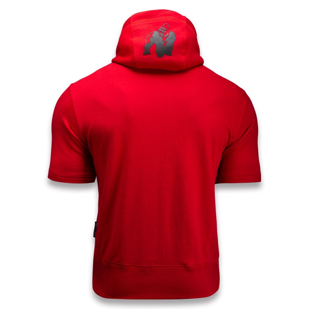 Bán Chạy!F &amp; X Áo Hoodie Cotton Tay Ngắn Màu Đỏ Phong Cách Thể Thao Đường Phố Tập Thể Dục Thể Dục Cho Nam