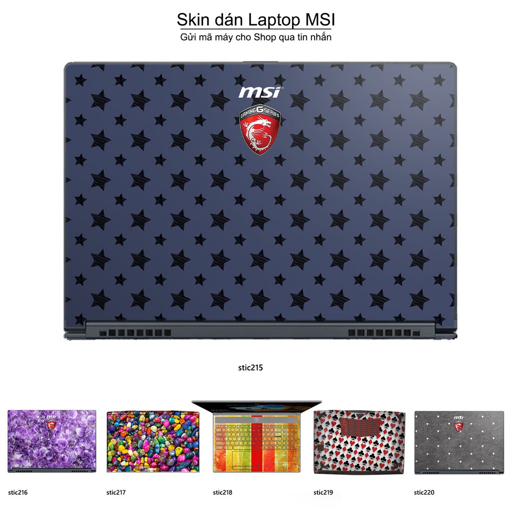 Skin dán Laptop MSI in hình Hoa văn sticker _nhiều mẫu 35 (inbox mã máy cho Shop)