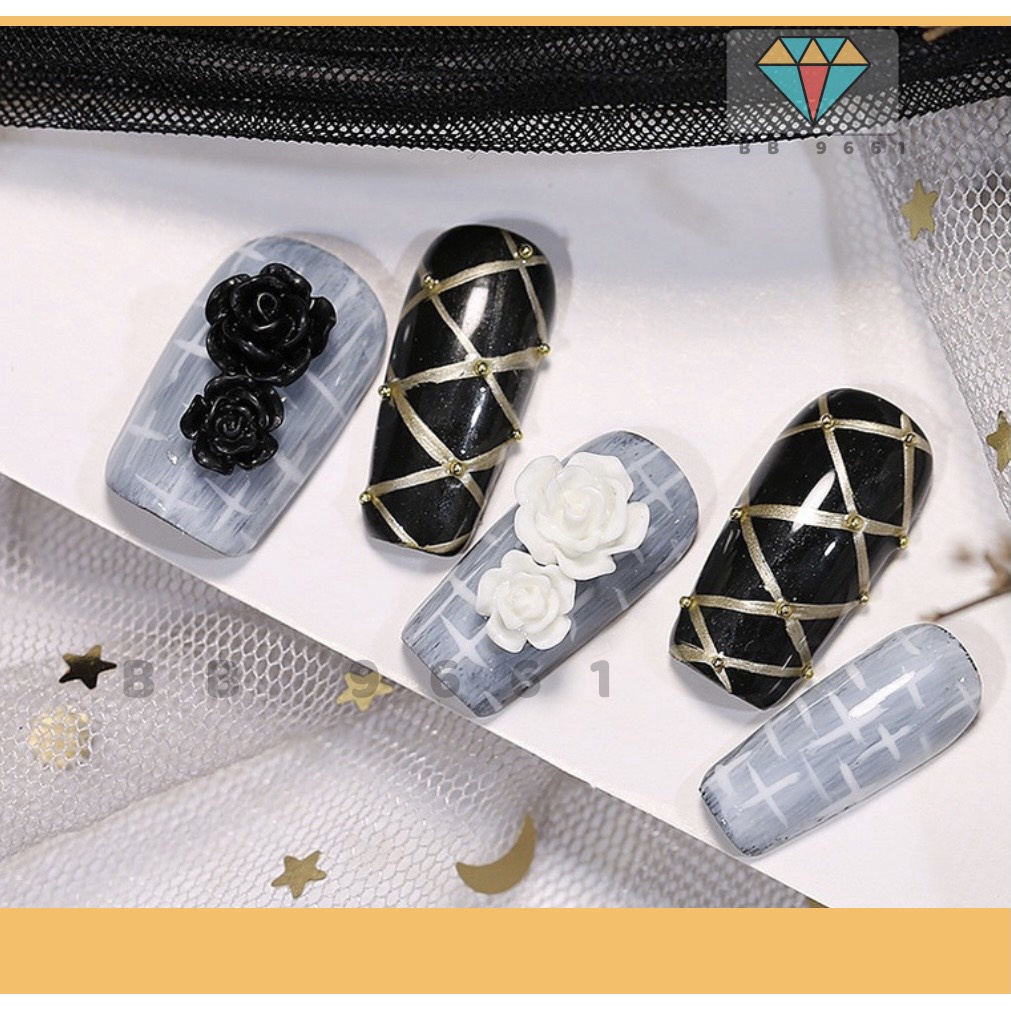 Hoa hồng trang trí móng nail nhiều kích cỡ