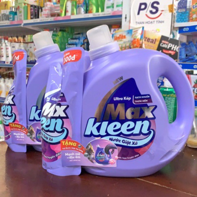 Nước Giặt Xả MaxKleen Hương Nước Hoa Huyền Diệu / Hoa Nắng 2,4kg tặng Túi nước giặt xả 600g