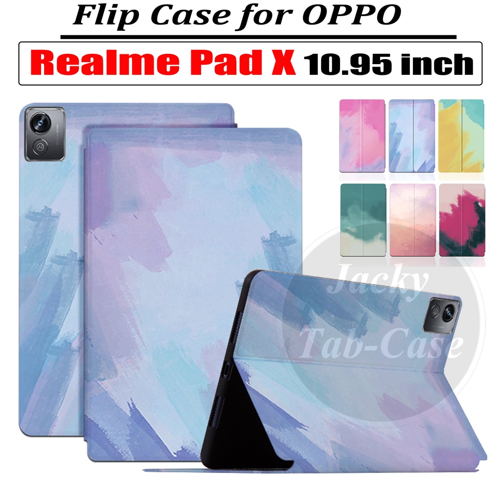 Bao Da PU Máy Tính Bảng Nắp Lật Chống Trượt Cho Realme Pad X  10.95 "RMP2107 RMP2108 Wi-Fi 5G 11inch Ốp