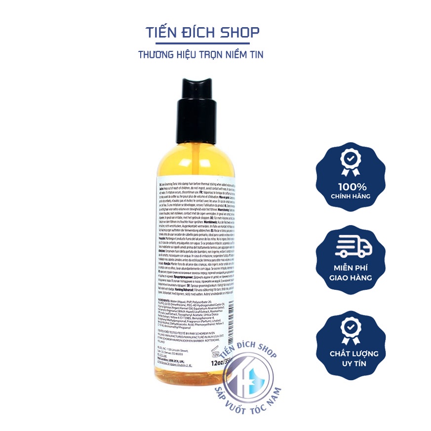 Xịt tạo phồng Pre Styling Reuzel Spray Grooming Tonic 355ml dưỡng tóc & tạo phồng