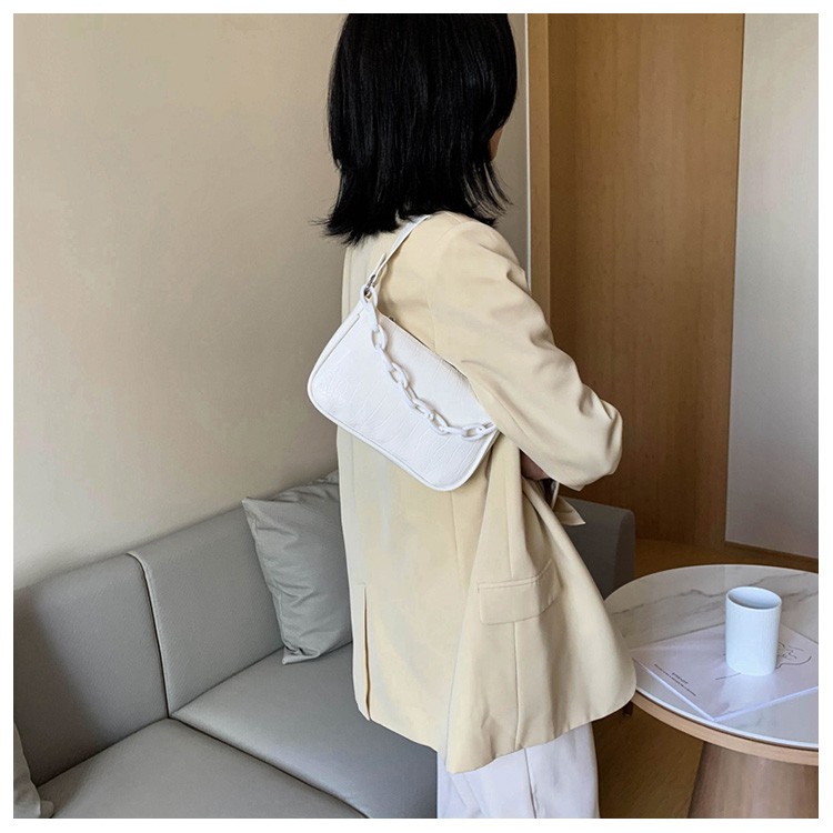 Túi Kẹp Nách Dây Xích Nhựa Liza🔥FREESHIP 50K🔥Túi Đeo Chéo phối dây xích -MN35 | BigBuy360 - bigbuy360.vn