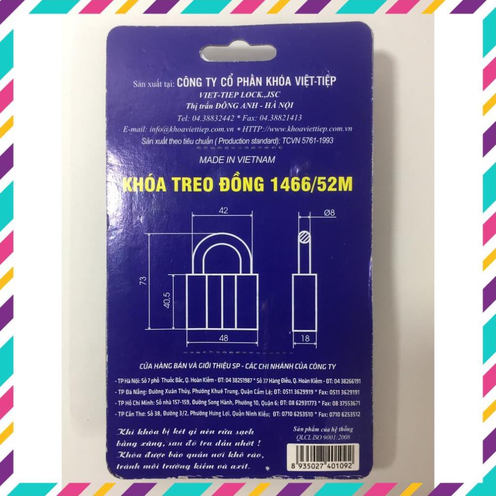 Ổ Khóa Việt Tiệp Treo Đồng 5 Phân 1466/52M