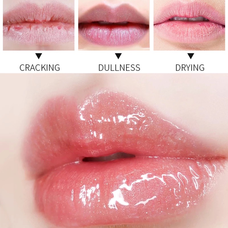 [Hàng mới về] Son bóng dạng lỏng không màu trong suốt phối hạt kim sa lấp lánh chống nứt nẻ hiệu quả