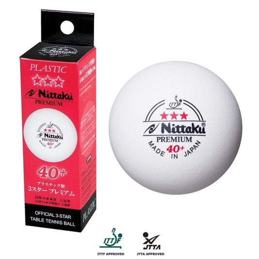 Qủa Bóng Bàn Thi Đấu 3 Sao Nittaku 40+ Hộp 3 Qủa