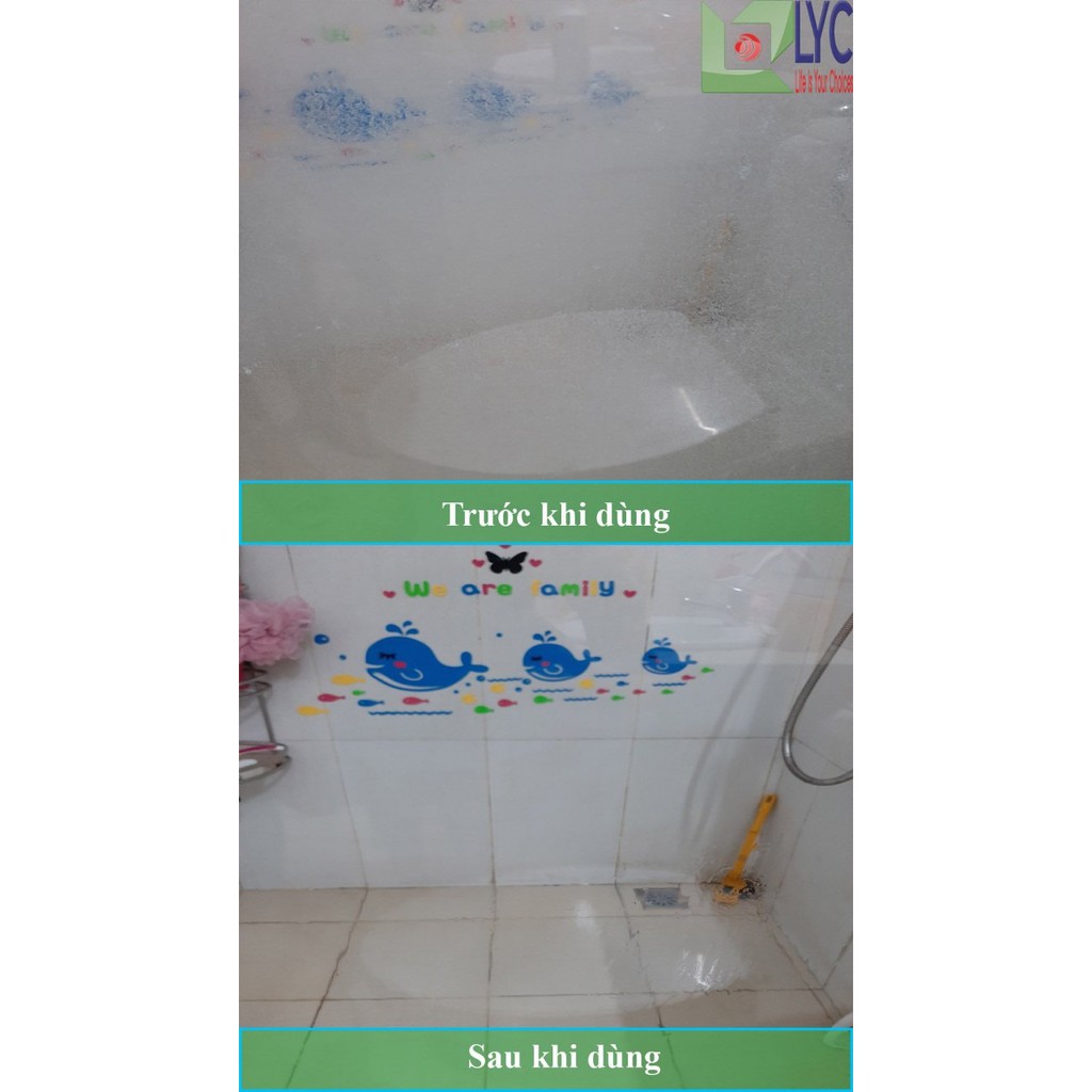 MIss Cleaner lọ tẩy cặn canxi , tẩy cặn nước trên vách kính và gương nhà tắm chai 500ml