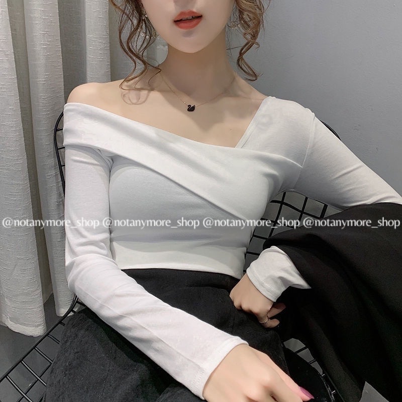 Áo Lệch Vai Tay Dài ⚡FREESHIP⚡ Mẫu Mới, Siêu Hot, Thanh Lịch, Gợi Cảm,...