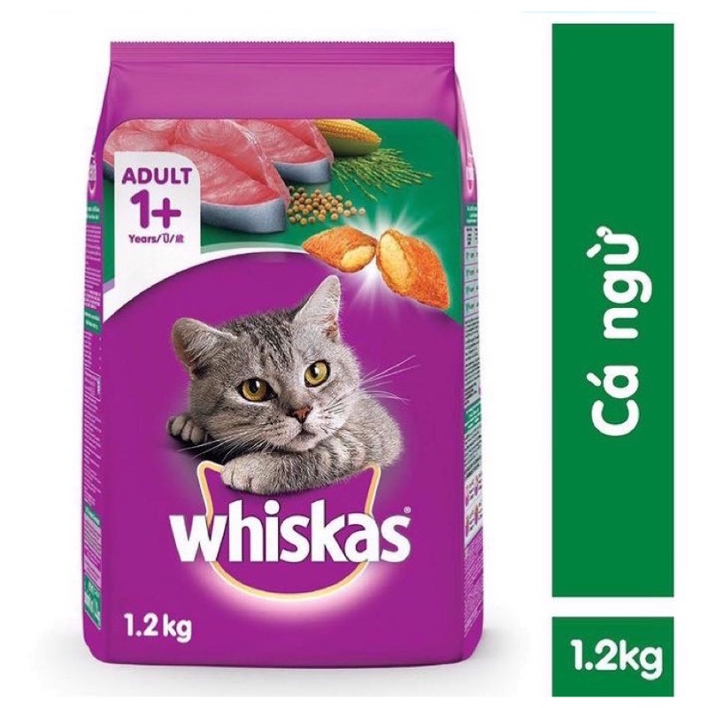 Thức ăn hạt whiskas mèo con và mèo trưởng thành