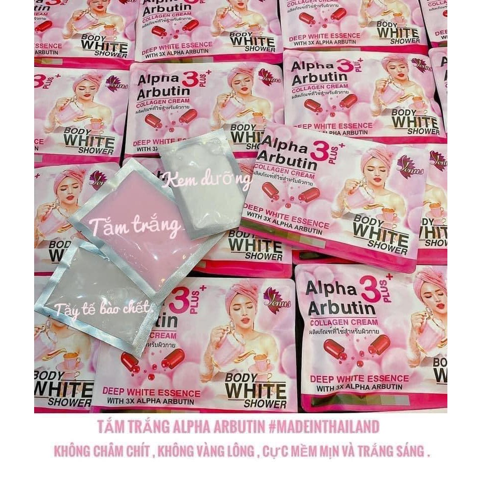 Set tắm trắng dưỡng da 3in1 Alpha Arbutin Thái lan