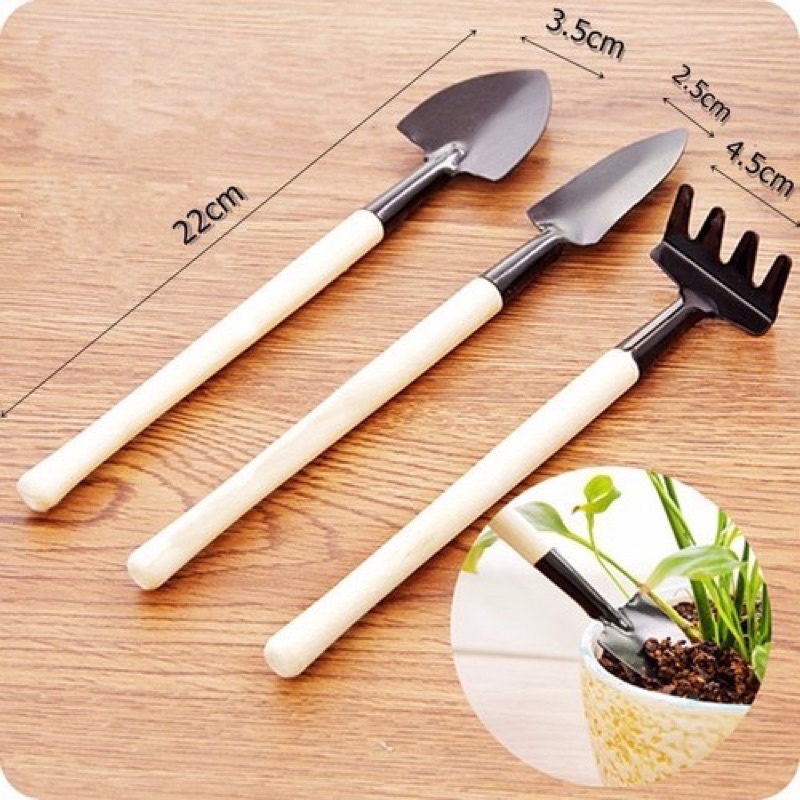 Bộ Dụng Cụ Làm Vườn Mini 3 Món Tiện Dụng Thích Hợp Cho Dân Văn Phòng