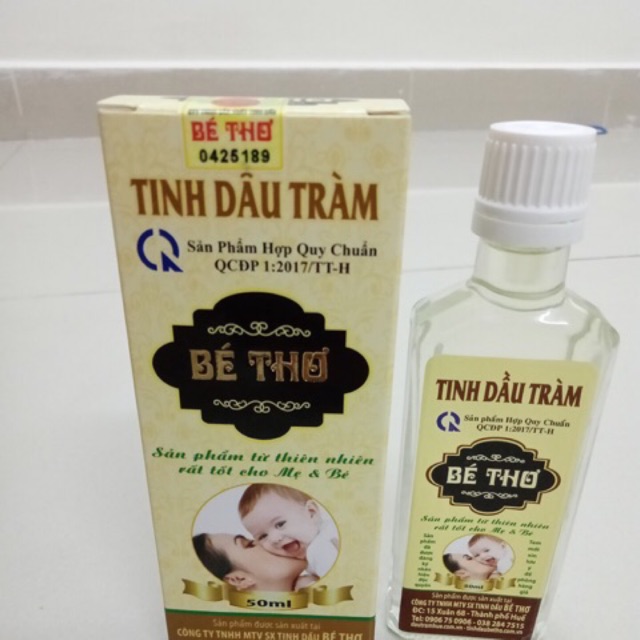 Tinh dầu tràm nguyên chất Bé Thơ loại 1 ( có tem chính hãng công ty )