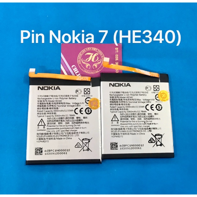 Pin nokia 7 kí hiệu HE340