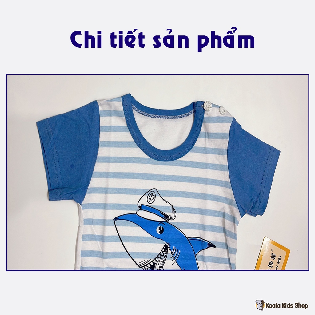 Quần áo cộc tay bé trai co giãn thoáng mát Đồ bộ áo phông trẻ em mùa hè từ 2-8 tuổi
