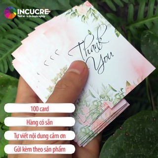 [ HÀNG CÓ SẴN ] Thẻ card cảm ơn để gửi kèm theo sản phẩm khi đóng hàng, card tự ghi nội dung cảm ơn, mộc mạc, gần gũi