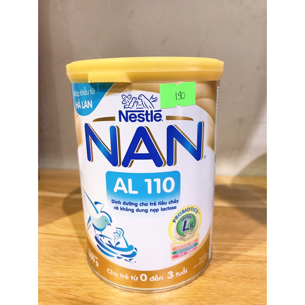 Sữa Nestle NAN AL 110 400gr - Dinh dưỡng cho trẻ tiêu chảy và không dung nạp lactose.