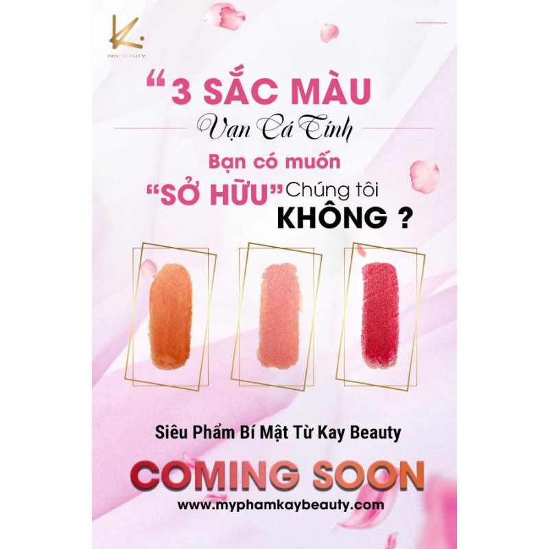 SON KEM KAYBEAUTY (Tặng 1cây son kem khi mua 2sản phẩm bất kì thuộc danh mục mỹ phẩm của cty KAYBEAUTY)