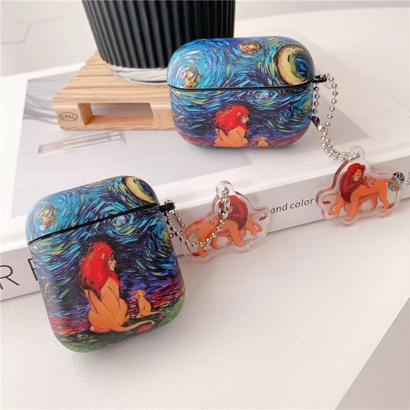 Vỏ Bảo Vệ Hộp Sạc Tai Nghe Airpods 1 / 2 / Pro Bằng Silicon Họa Tiết Simba Dễ Thương Chống Rơi | BigBuy360 - bigbuy360.vn
