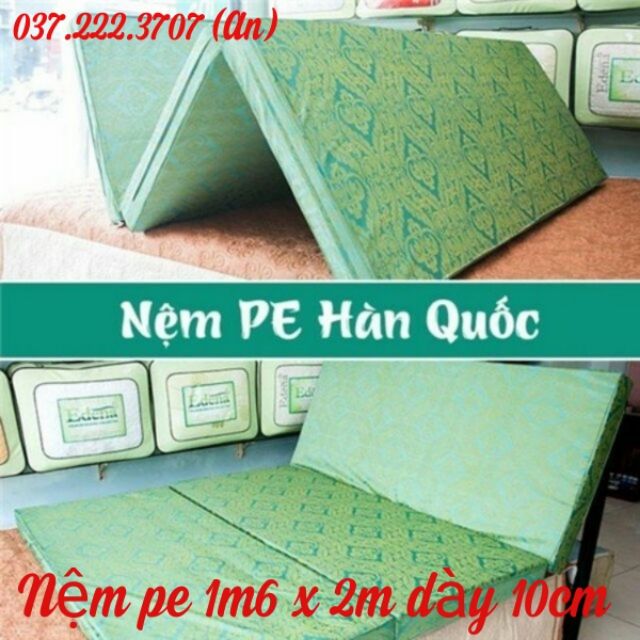 Nệm PE korea không xẹp lún 1M6 x 2M loại dày 1tất
