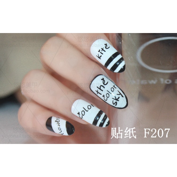 Nail Sticker Hình Chữ Dán Móng Tay Họa Tiết Mới Đẹp