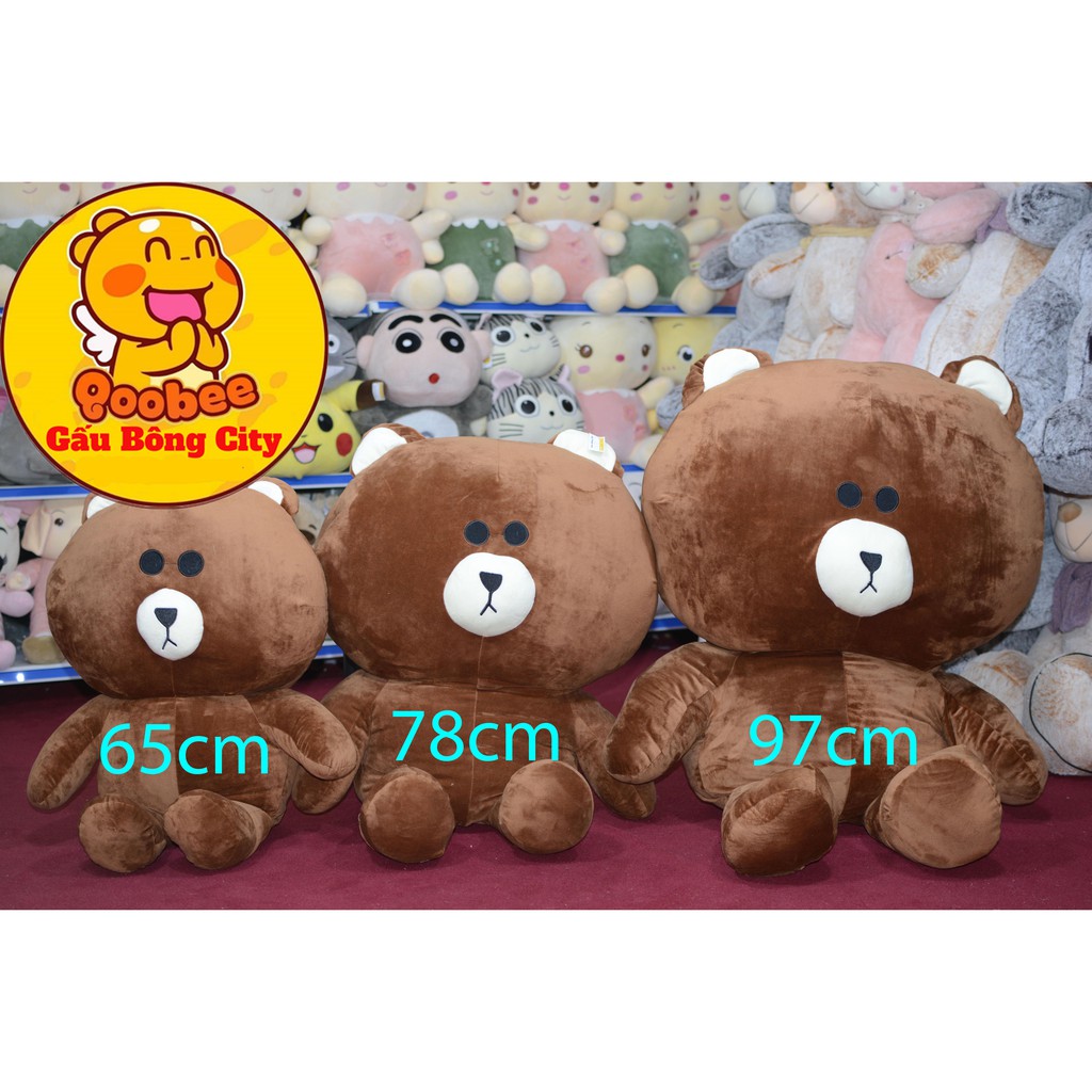 Gấu Bông Brown chiều cao khổ vải 1m2 - Thú nhồi bông