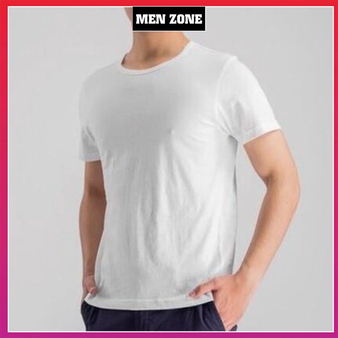 Áo Thun Lót Nam Trắng Cổ Tròn, Áo Phông Nam Dáng Rộng Cotton Cộc Tay Dệt Kim Đông Xuân [ADK]