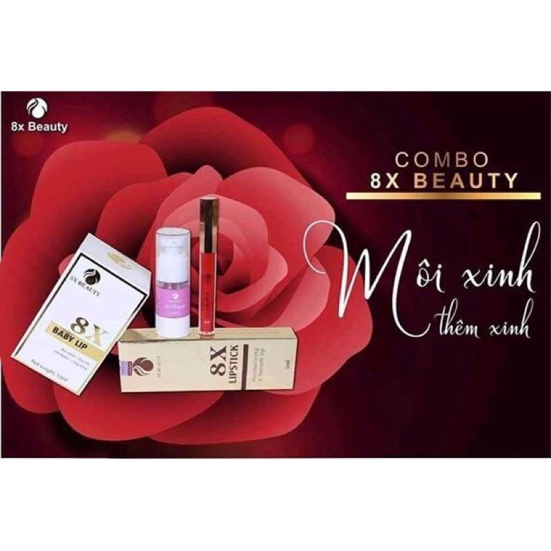 Khử thâm môi tặng son cam san hô 8x beauty