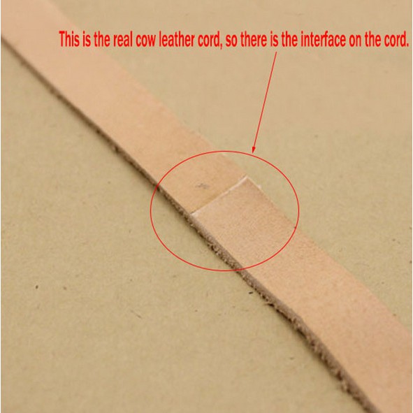 Dây da bò cỡ 2/3/4/5/6/8/10mm dài 2 yard dùng làm đồ trang sức