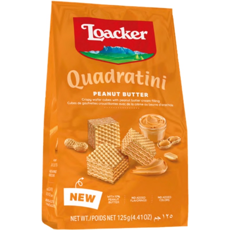 Bánh xốp Loacker Quadratini nhiều vị - Gói 125g