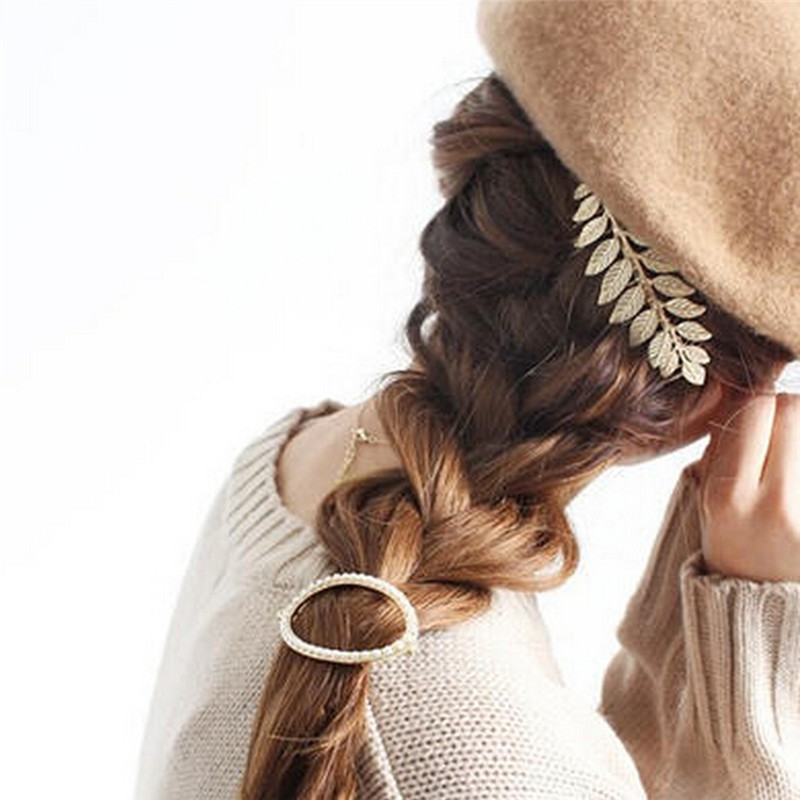 Kẹp Tóc Hình Chiếc Lá Thanh Lịch Cho Nữ