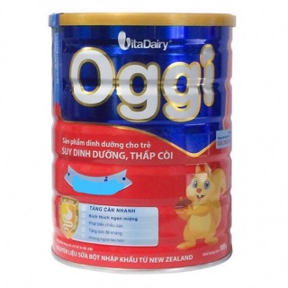 Sữa bột Oggi lon 900g - dinh dưỡng hiệu quả cho trẻ thấp còi-Tặng bộ 3 hộp nhựa