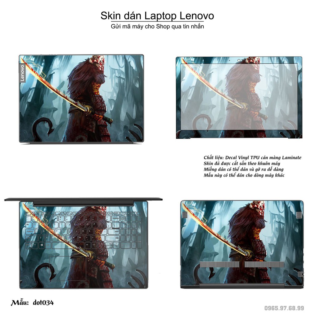 Skin dán Laptop Lenovo in hình Dota 2 nhiều mẫu 6 (inbox mã máy cho Shop)