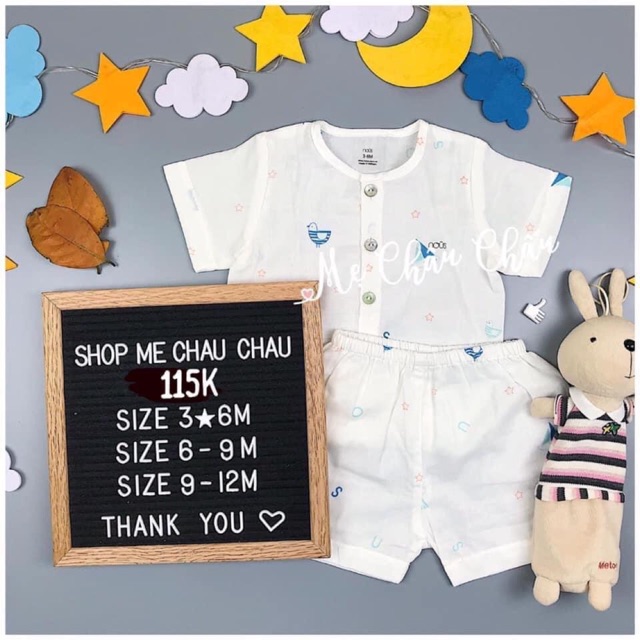 Bộ nous vải xô cho bé