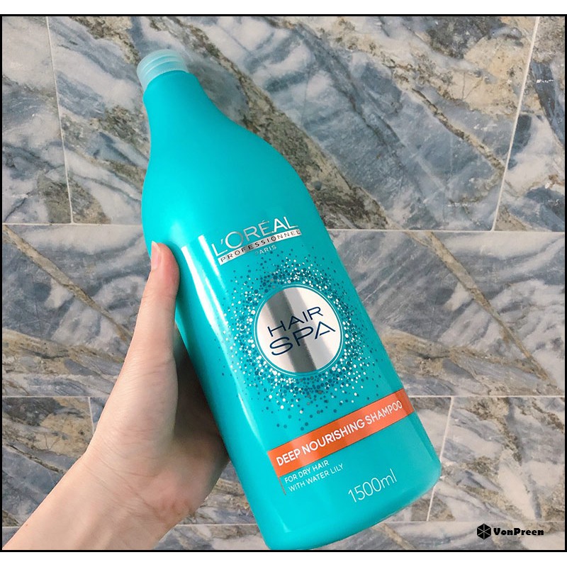 [Mẫu mới] Dầu gội suôn mượt Loreal Professionel Hair Spa Deep Nourishing Shampoo 1500ml dành cho tóc