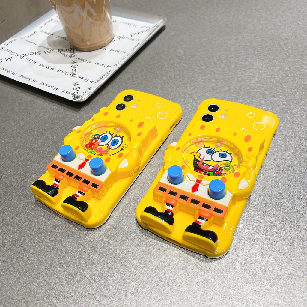 Ốp điện thoại Spongebob thích hợp cho iPhone 12 pro max 11 pro max xs max xr x 7 8 plus