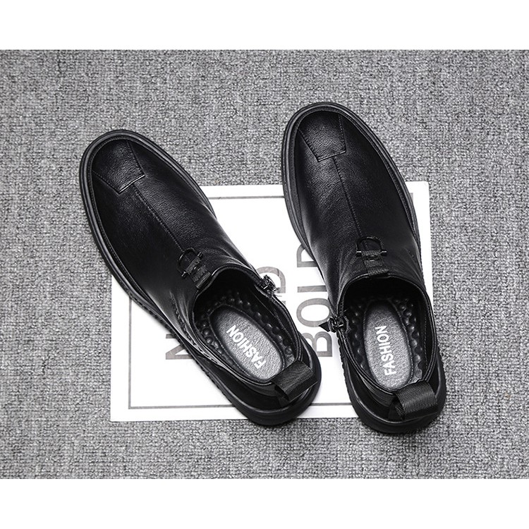 Giày da nam cổ lửng phong cách Hàn Quốc GN511