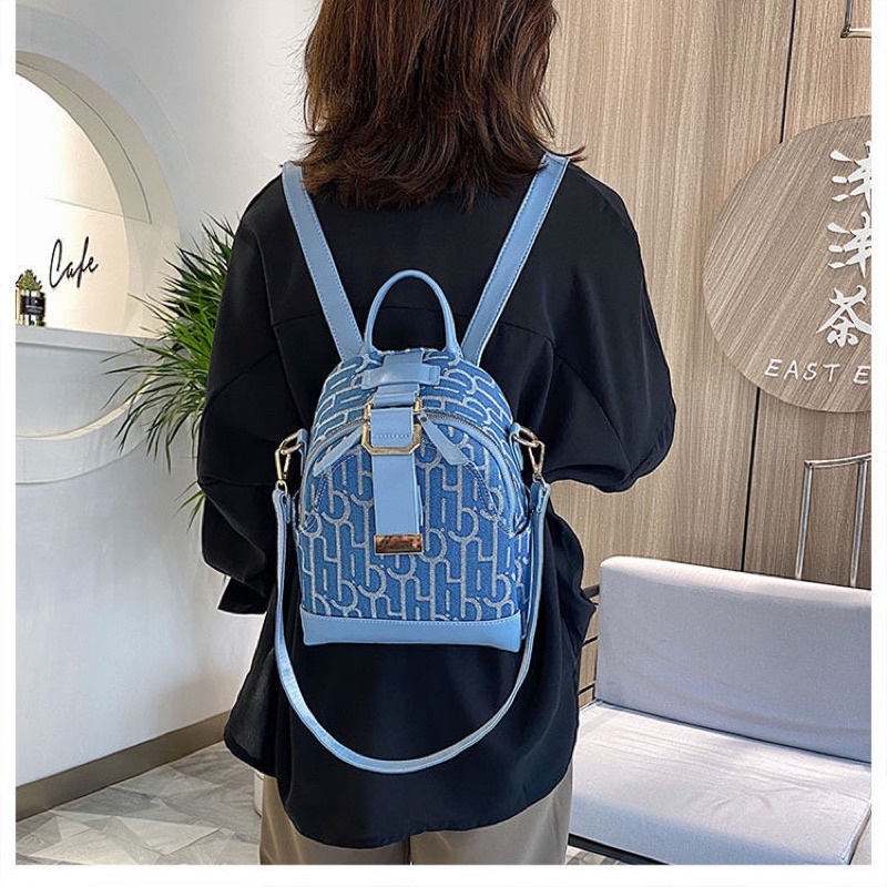 Balo Nữ Thời Trang Cao Cấp VINTAGE Đi Học Giá Rẻ Balo mini vải kẻ caro phong cách hàn quốc
