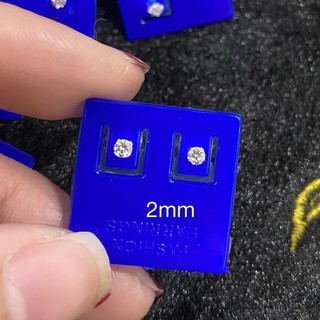 1 chiếc nụ tai bạc nhỏ xinh cỡ 2mm