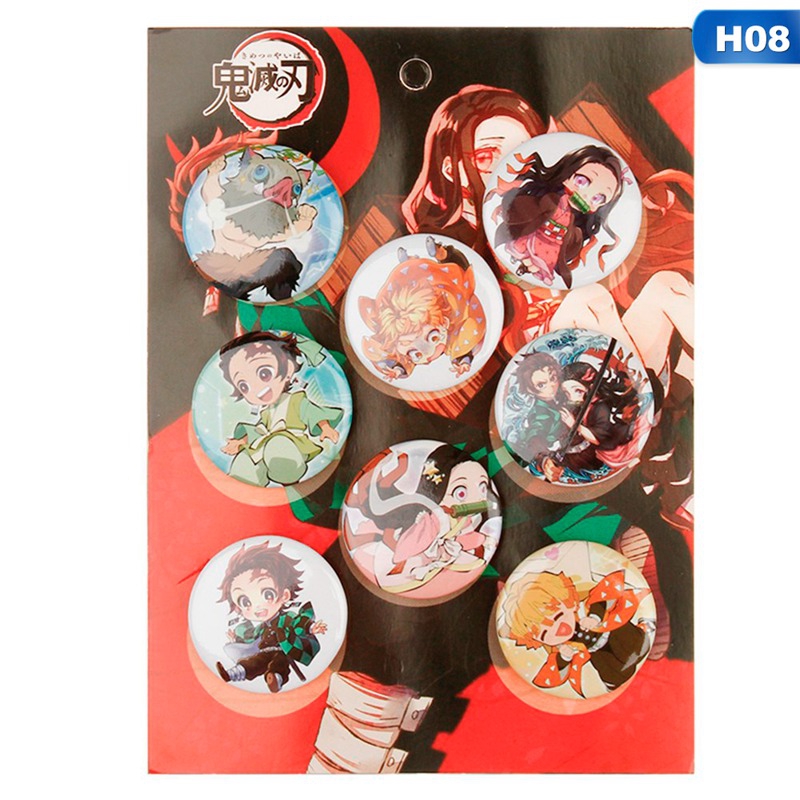 flowersqueen Anime Brooches My Hero Academia Pins Set Fashion Gift 8pcs Pins For Friends