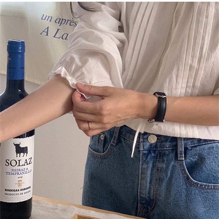 SUXI Áo Sơ Mi Nữ Dáng Rộng Màu Sắc Ngọt Ngào Phong Cách Hàn Quốc