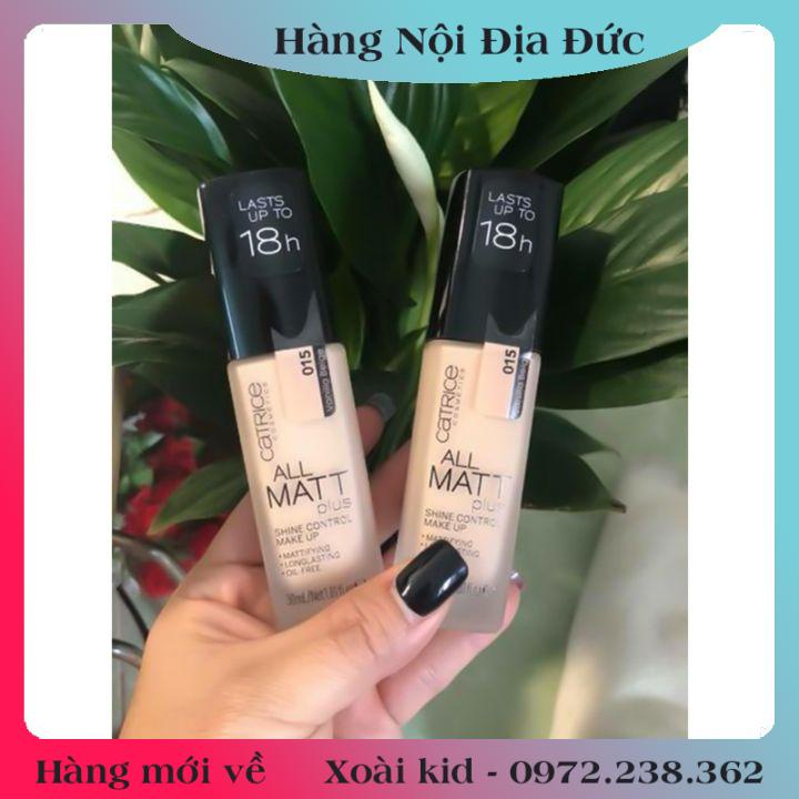 [auth] Kem Nền Kiềm Dầu Catrice All Matt Plus 18h Mỏng Mịn -Nội địa Đức Đủ Bill [Hot]