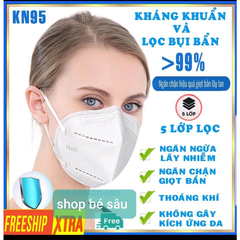 KHẨU TRANG KN 95 - TUẤN ANH - UNMINOPRO - HỘP 10 CHIẾC ( MÀU TRẮNG )