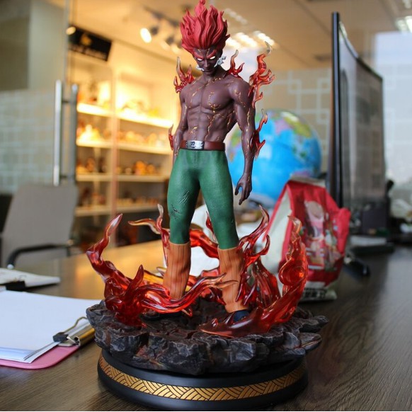 Mô hình Might Guy trong manga Naruto mở bát môn có Led hiệu ứng cao 30cm