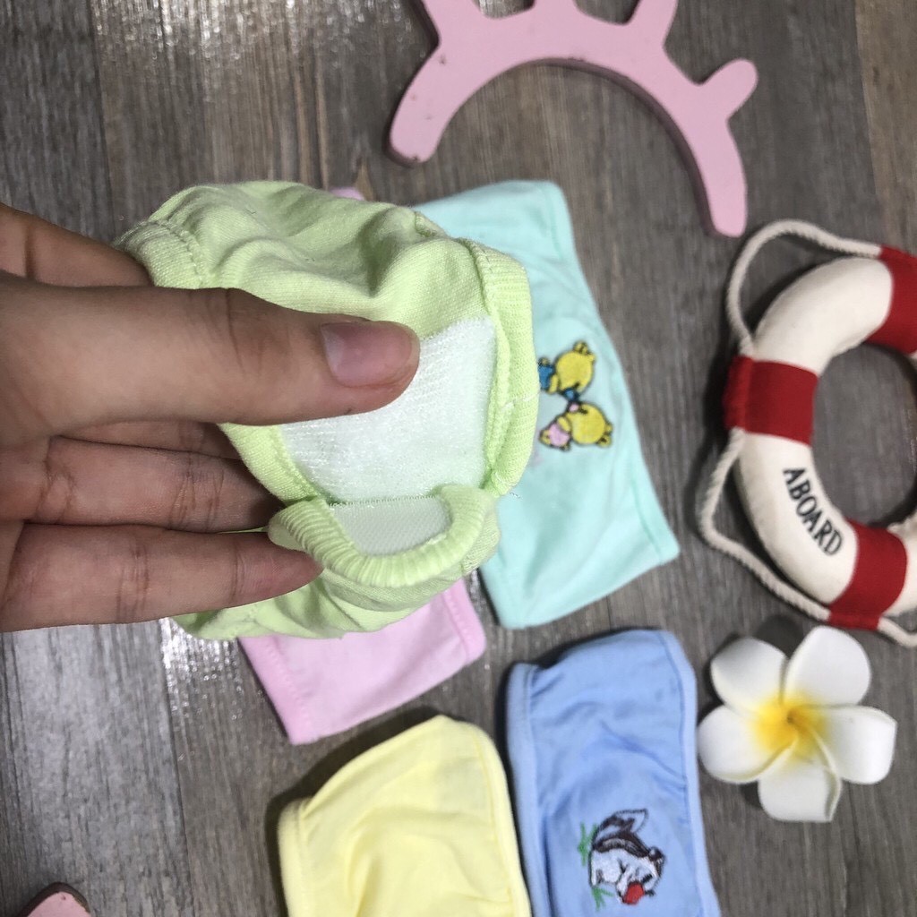 Khăn che thóp cho bé sơ sinh chất cotton _ Happybear